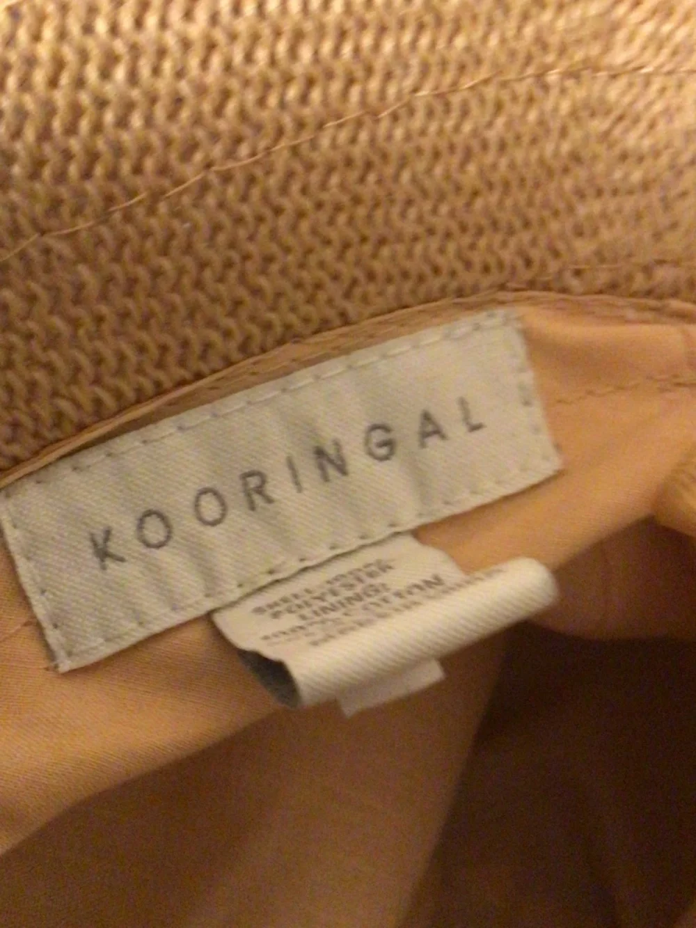KOORINGAL floppy hat with leather accent and cotton lining and chin te SZ 50cm